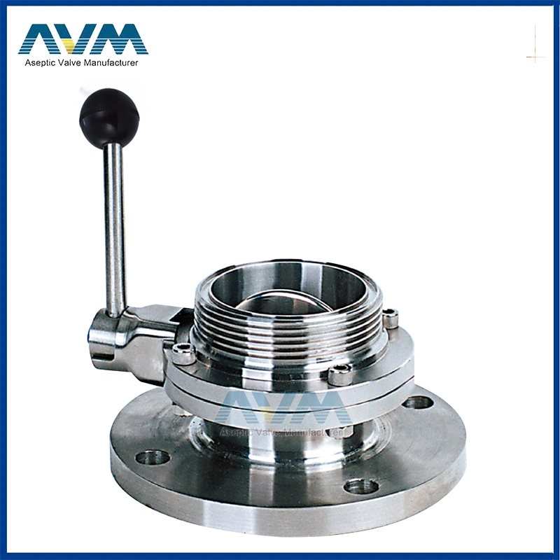 Stainless Steel Sanitary Union-Union Ends Butterfly Valves